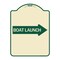 Signmission Boat Launch With Right Arrow Heavy-Gauge Aluminum Architectural Sign, 24" x 18", TG-1824-24405 A-DES-TG-1824-24405 - alternate 1